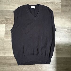 Titleist Black V-Neck Sweater Classic Knit Pullover